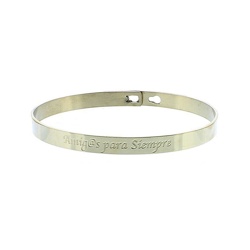 RIGID STEEL BRACELET WITH MESSAGE