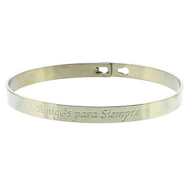 RIGID STEEL BRACELET WITH MESSAGE