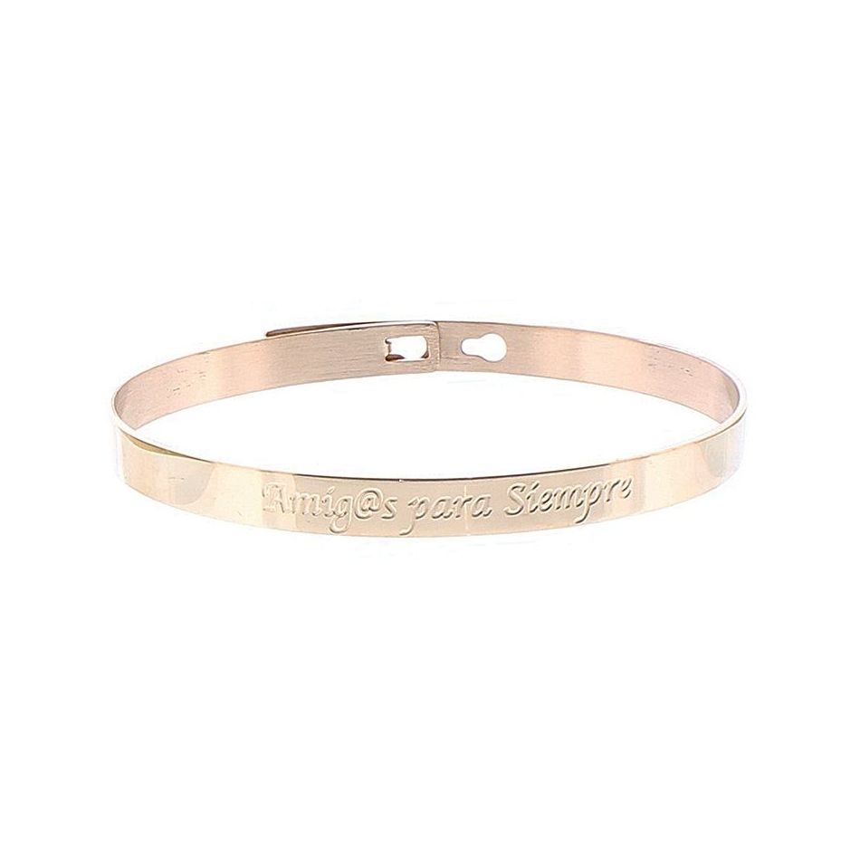 RIGID STEEL BRACELET WITH MESSAGE