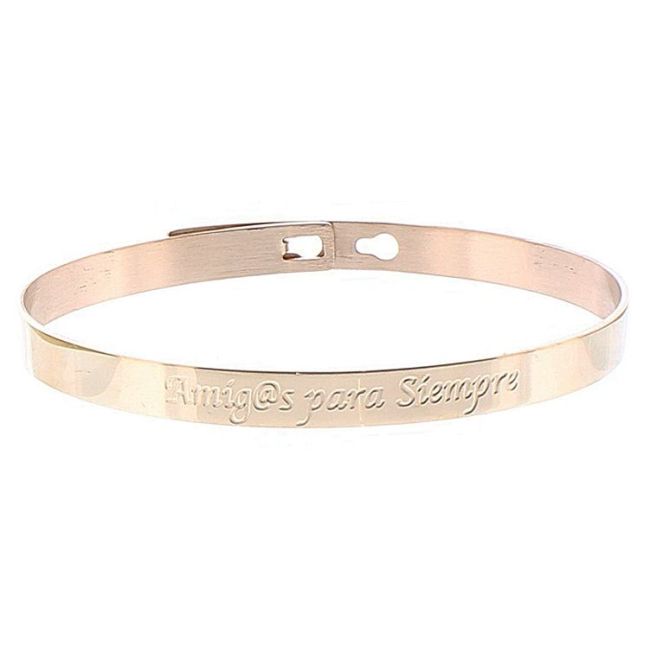 RIGID STEEL BRACELET WITH MESSAGE
