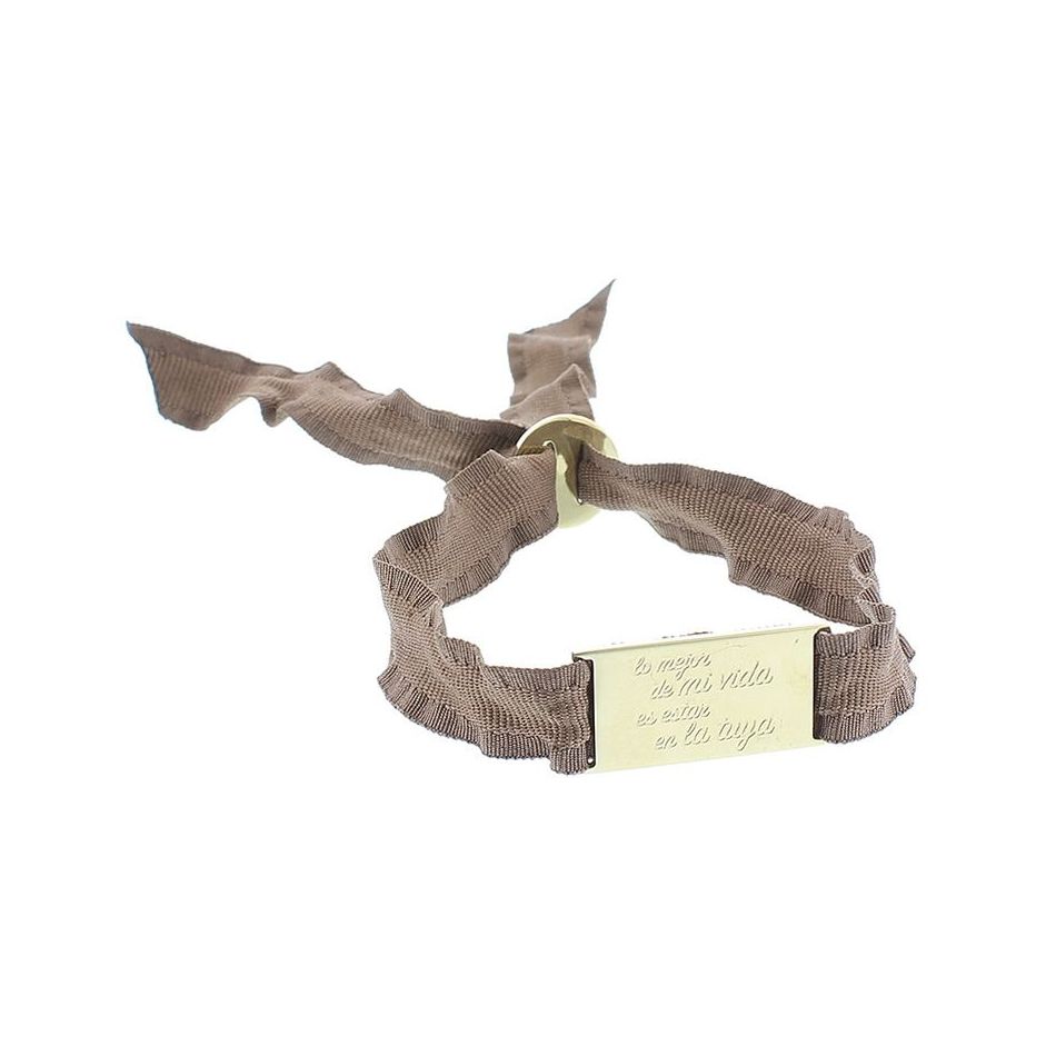 STEEL SHEET RIBBON BRACELET MESSAGE ´´ THE BEST THING IN MY LIFE IS BEING IN YOURS´´