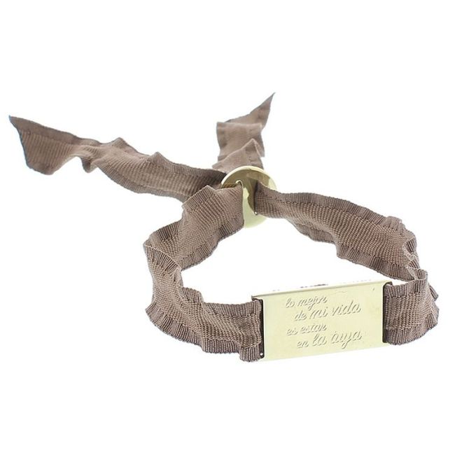 STEEL SHEET RIBBON BRACELET MESSAGE ´´ THE BEST THING IN MY LIFE IS BEING IN YOURS´´