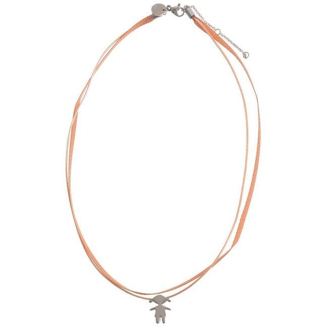 DOUBLE PENDANT CHOKER GIRL STEEL