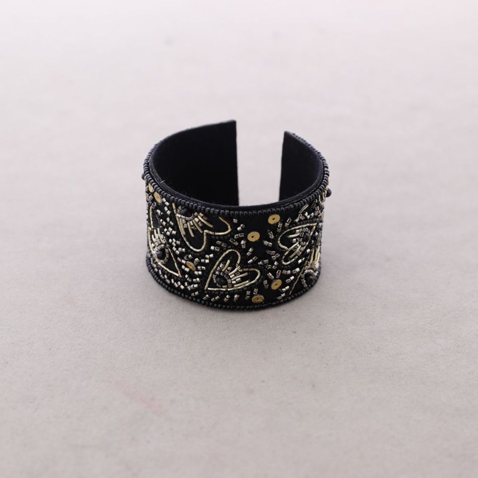 ADJUSTABLE ETHNIC BRACELET WITH TURKISH EYE BEADS