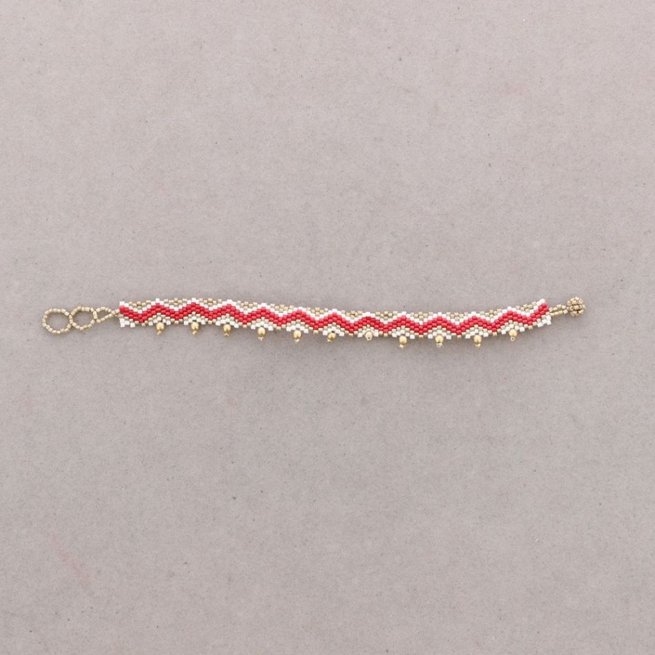 PULSERA ÉTNICA MACRAMÉ ABALORIOS