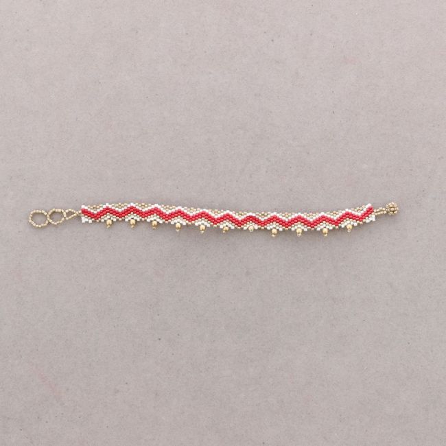 PULSERA ÉTNICA MACRAMÉ ABALORIOS