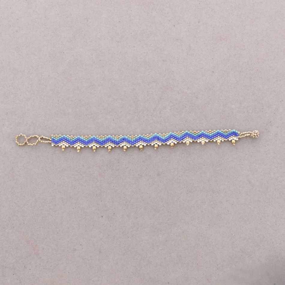 PULSERA ÉTNICA MACRAMÉ ABALORIOS