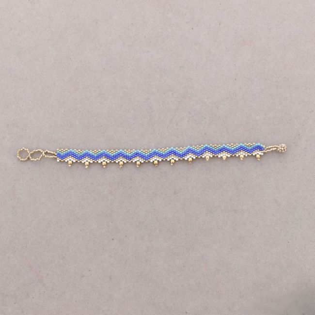 PULSERA ÉTNICA MACRAMÉ ABALORIOS