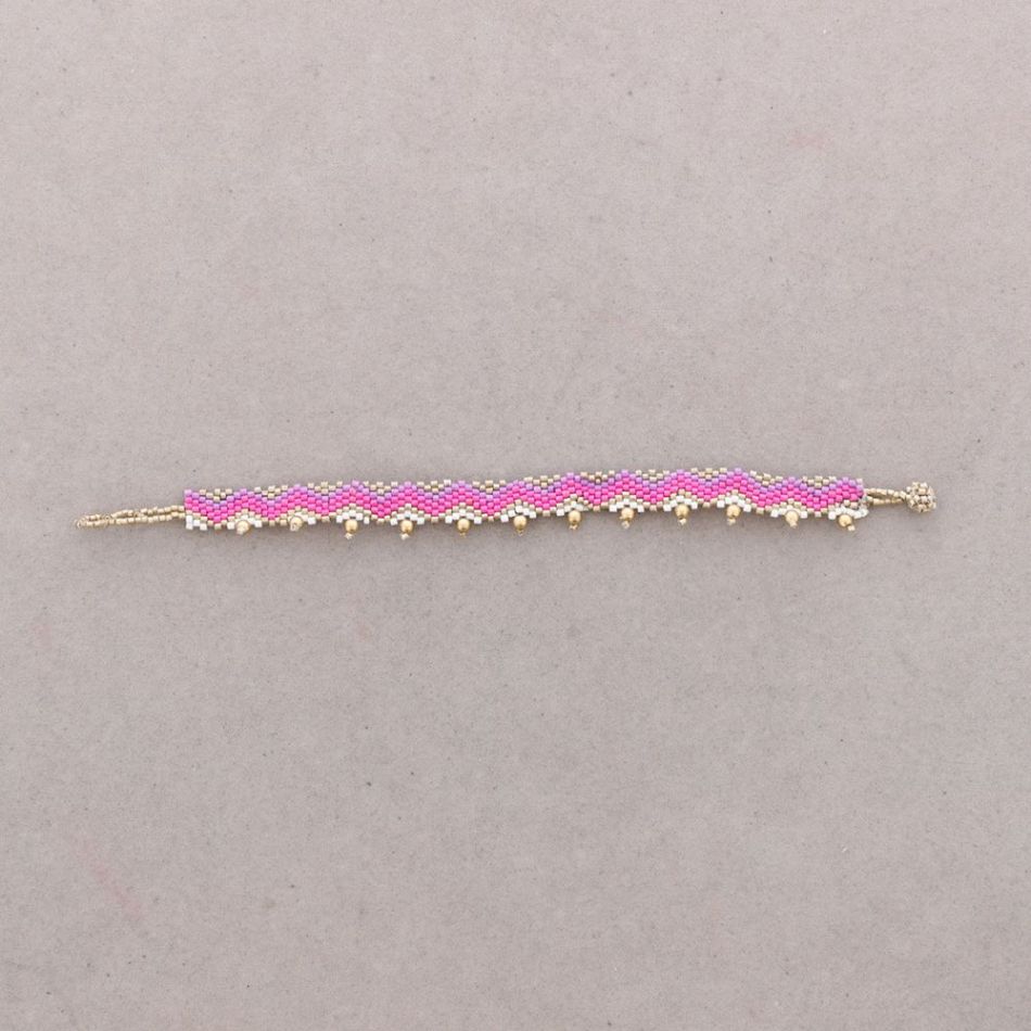 PULSERA ÉTNICA MACRAMÉ ABALORIOS