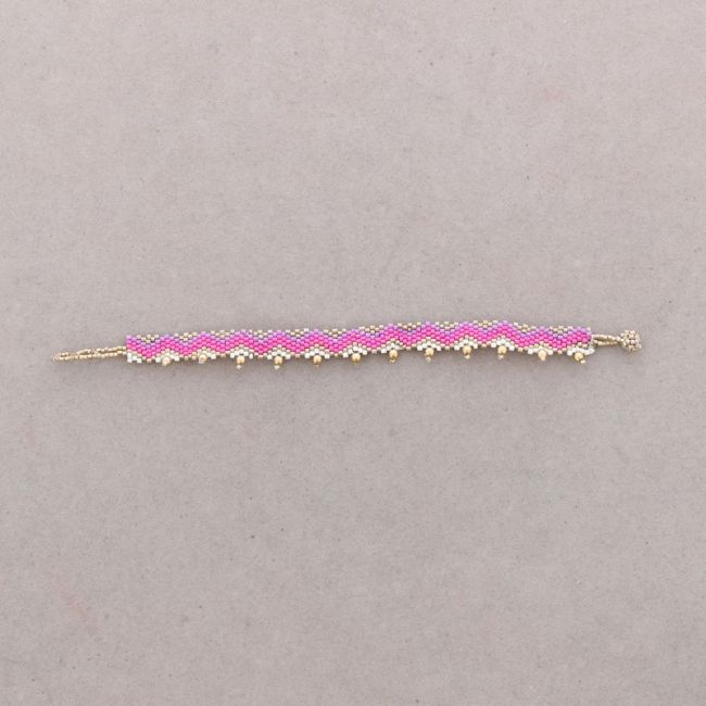 PULSERA ÉTNICA MACRAMÉ ABALORIOS