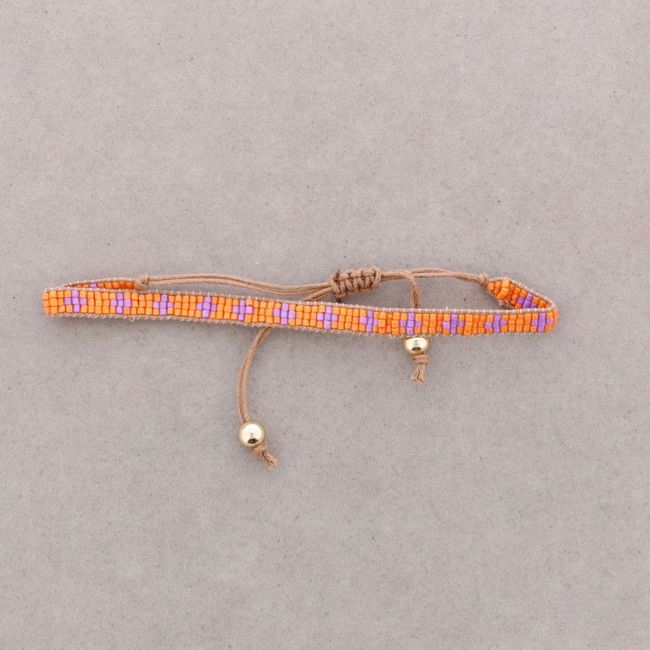 ETHNIC MACRAME BRACELET WITH CROSS AND BEADS