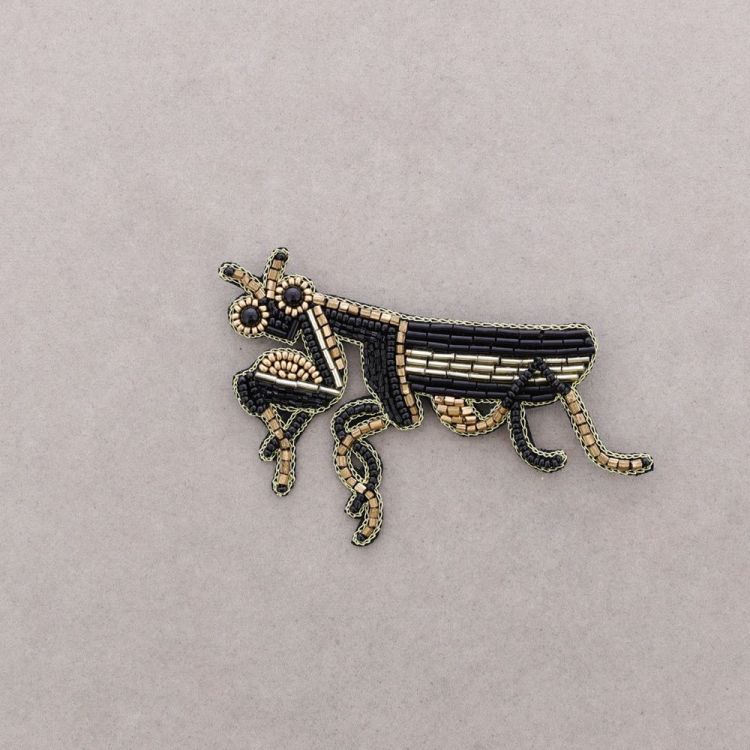 BROCHE INSECTO MANTIS ABALORIOS