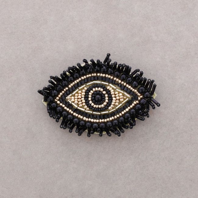 TURKISH EYE BROOCH WITH BEADS