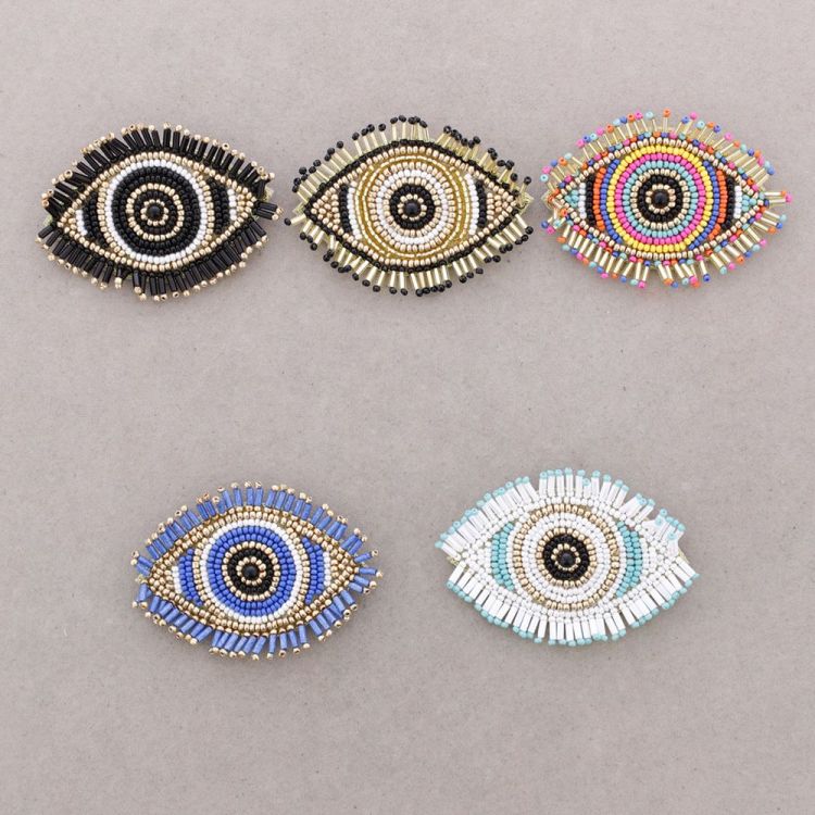 TURKISH EYE BROOCH WITH BEADS 2