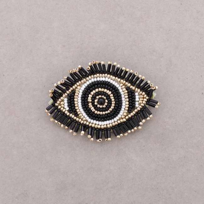 TURKISH EYE BROOCH WITH BEADS