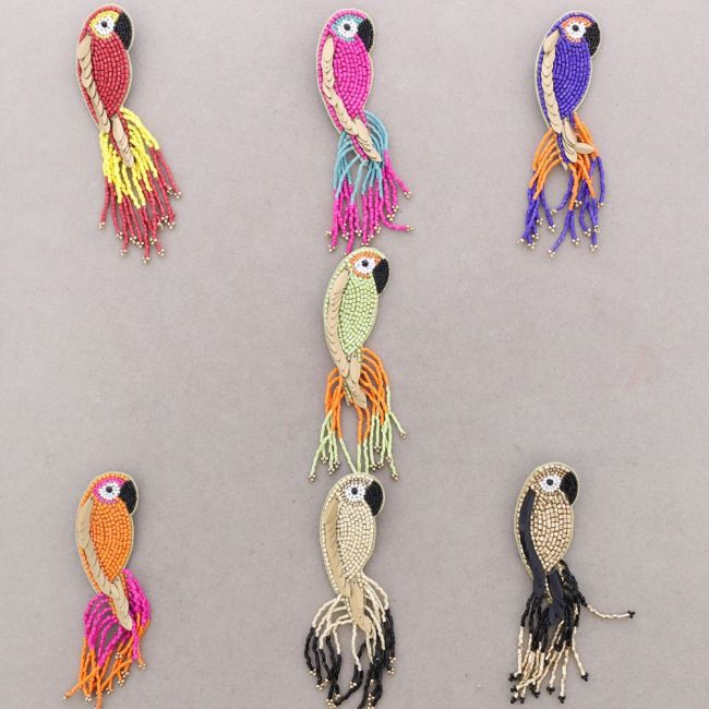 BROCHE PÁJARO LENTEJUELAS