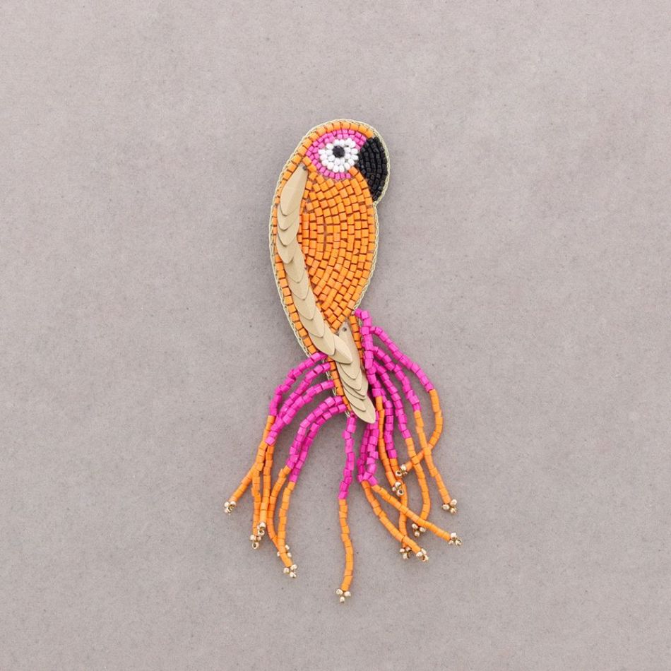 BROCHE PÁJARO LENTEJUELAS