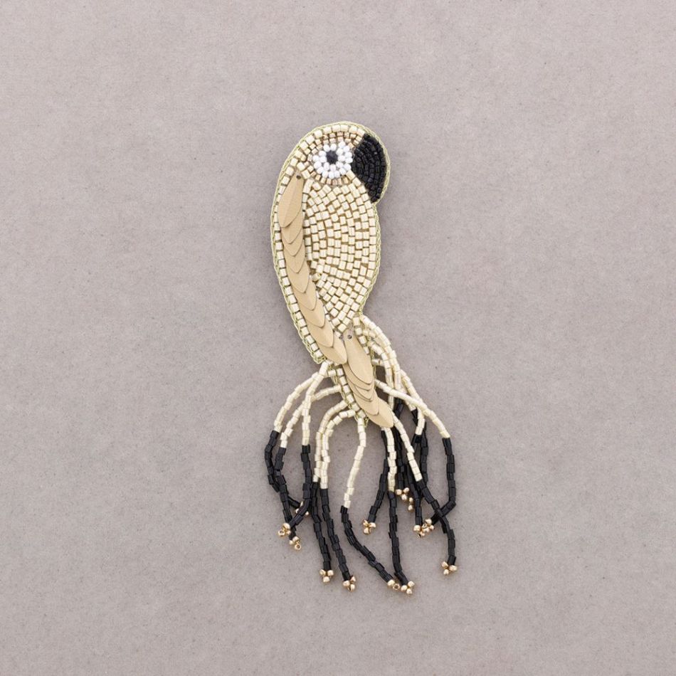 BROCHE PÁJARO LENTEJUELAS