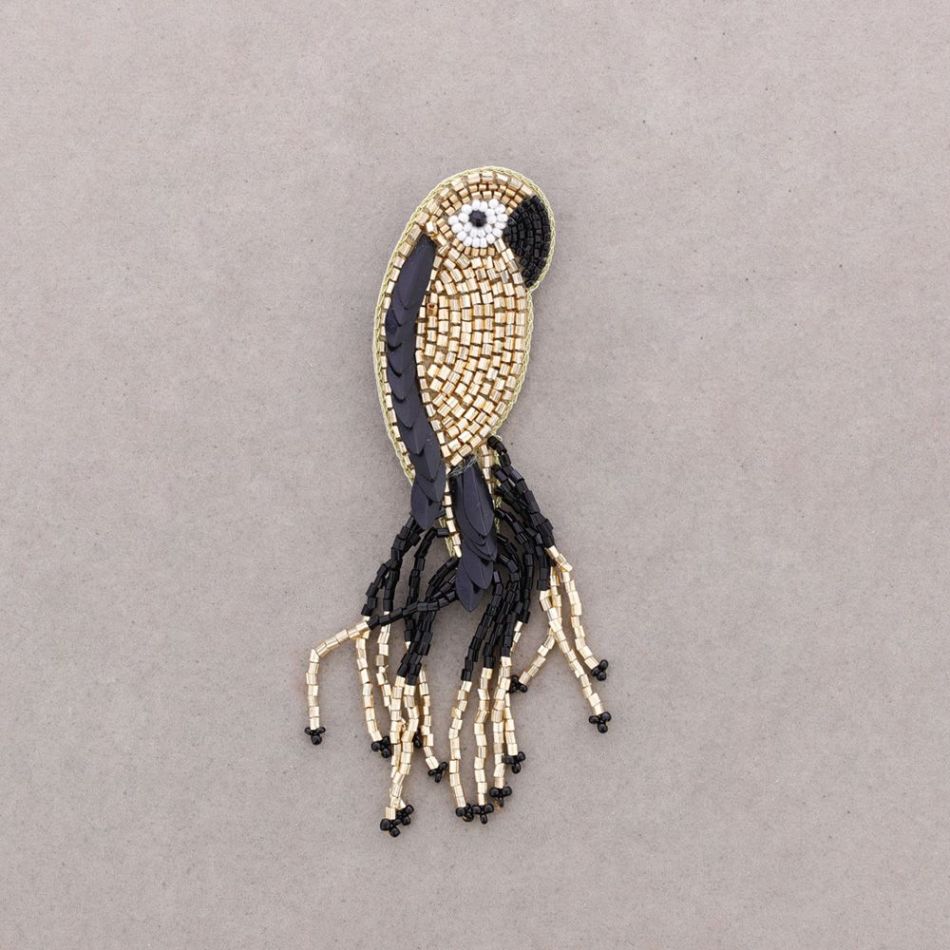 BROCHE PÁJARO LENTEJUELAS