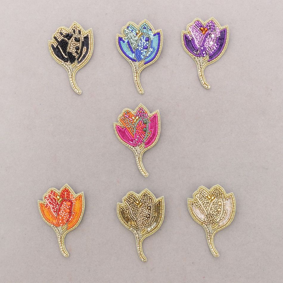 BROCHE FLOR ABALORIOS