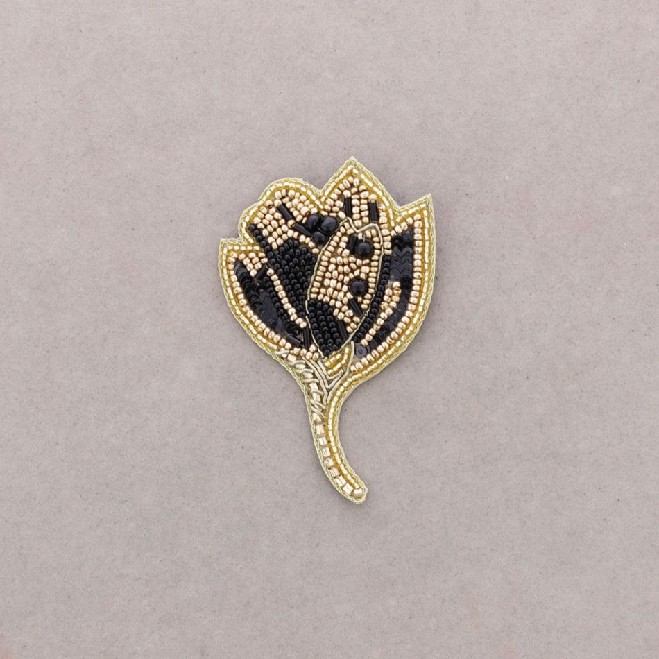 BROCHE FLOR ABALORIOS
