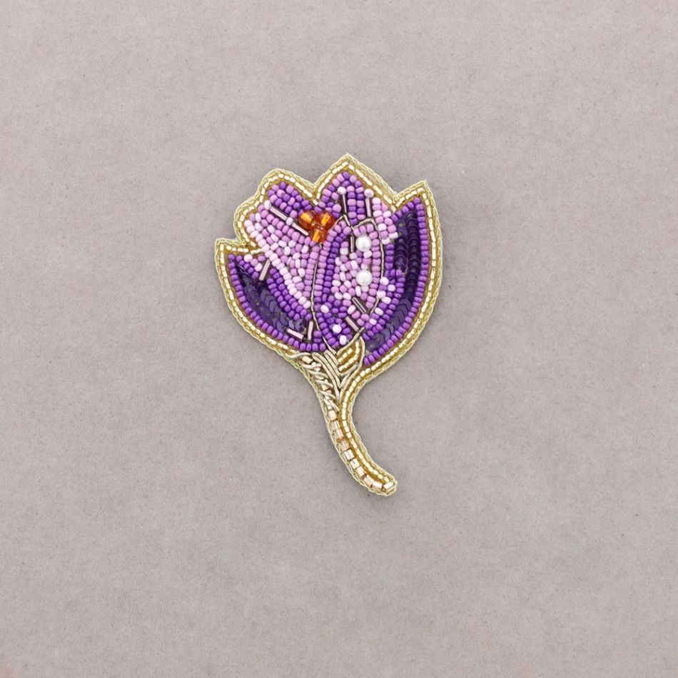 BROCHE FLOR ABALORIOS