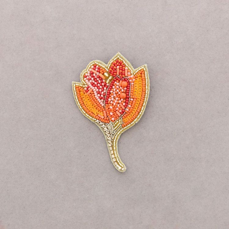 BROCHE FLOR ABALORIOS