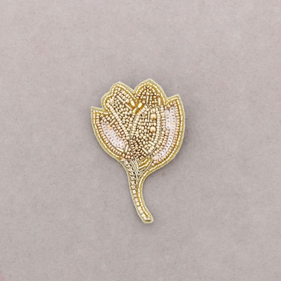 BROCHE FLOR ABALORIOS