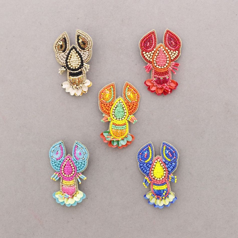 BROCHE LANGOSTA ABALORIOS