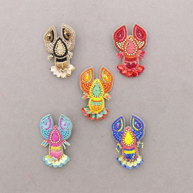 BROCHE LANGOSTA ABALORIOS