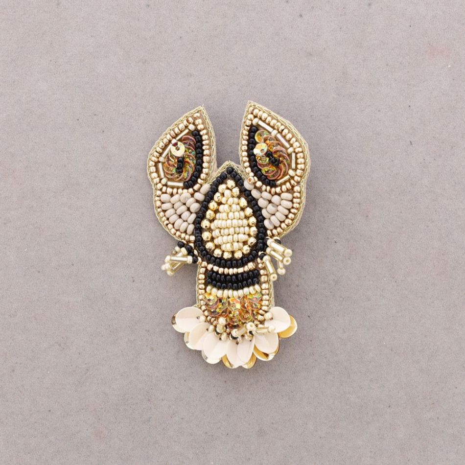 BEADED LOBSTER BROOCH