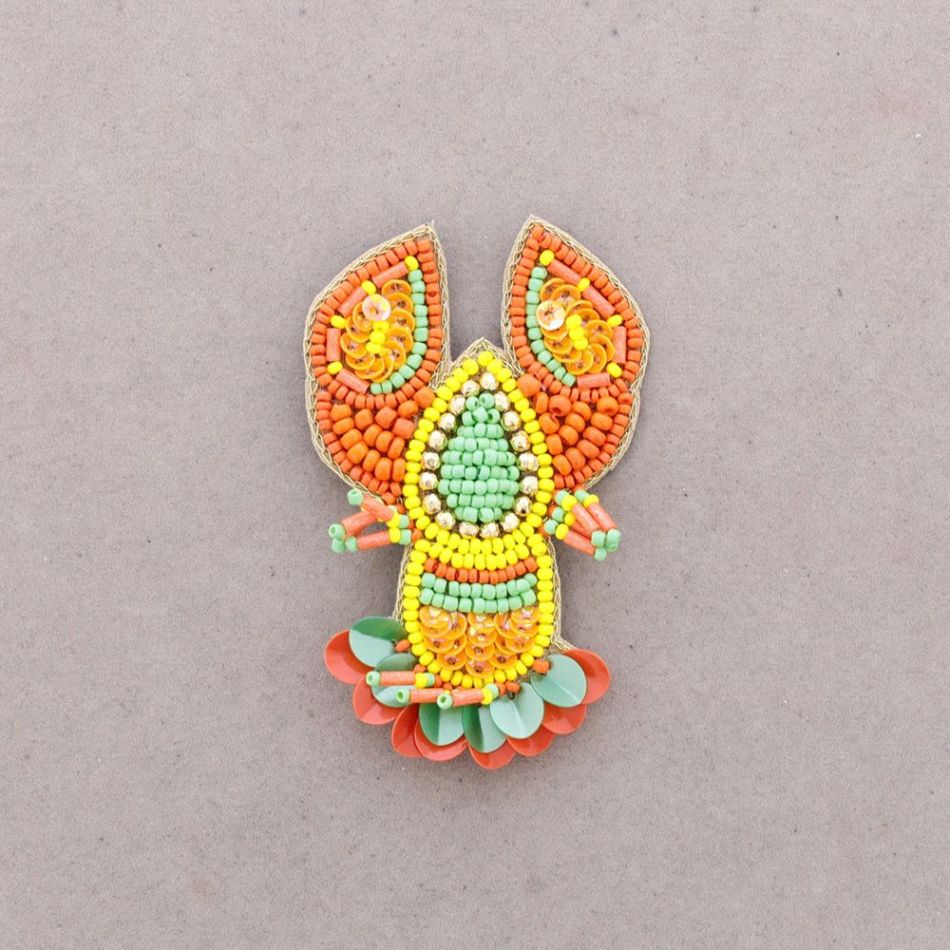 BROCHE LANGOSTA ABALORIOS