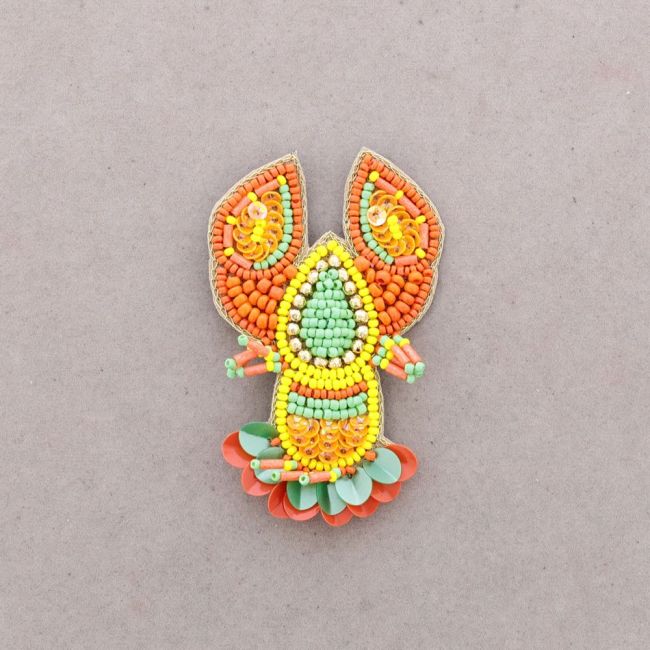 BROCHE LANGOSTA ABALORIOS