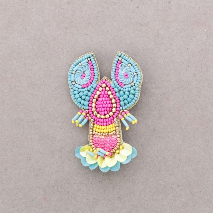 BROCHE LANGOSTA ABALORIOS