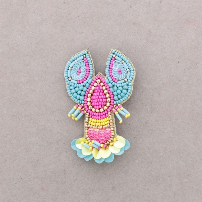 BROCHE LANGOSTA ABALORIOS