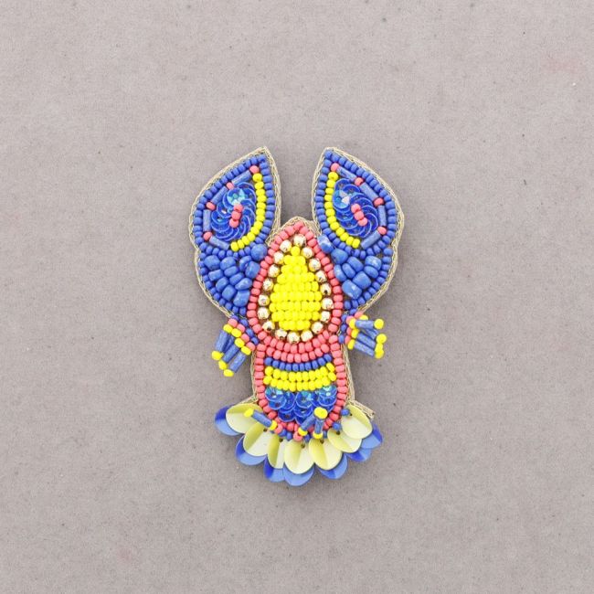 BEADED LOBSTER BROOCH