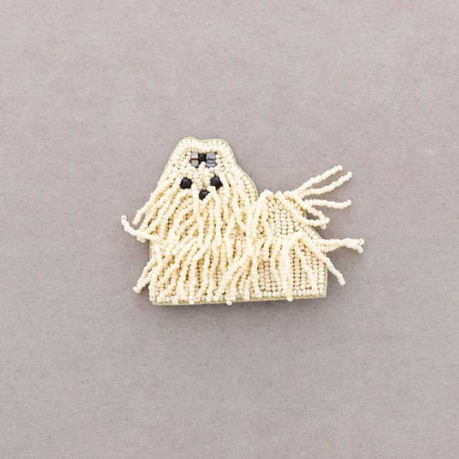 BROCHE PERRO ABALORIOS