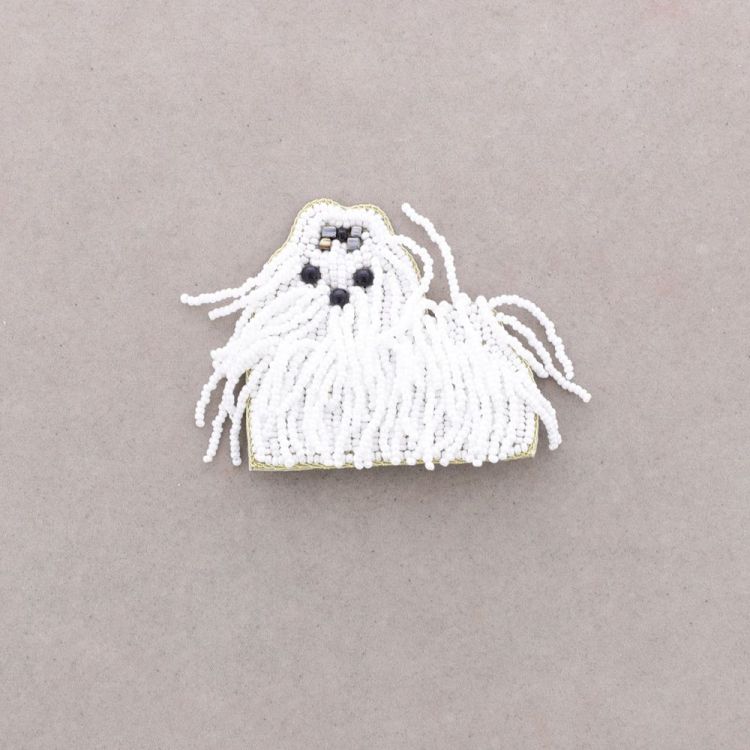 BROCHE PERRO ABALORIOS