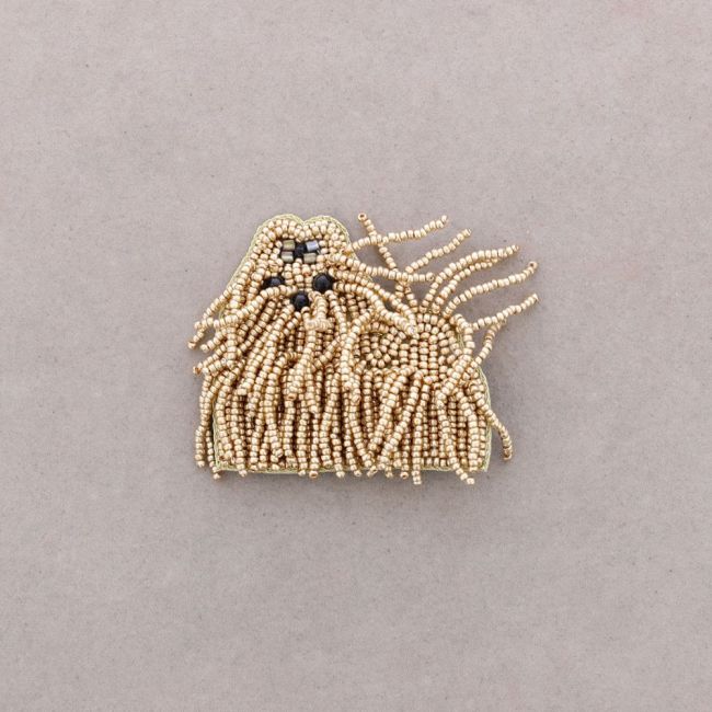 BROCHE PERRO ABALORIOS