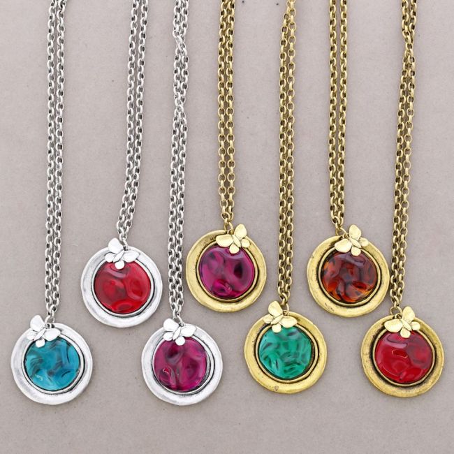 COLLAR LARGO METAL RESINA