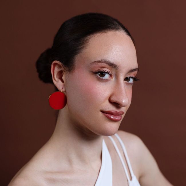 PENDIENTES ACERO COLGANTE ANILLA ESMALTE