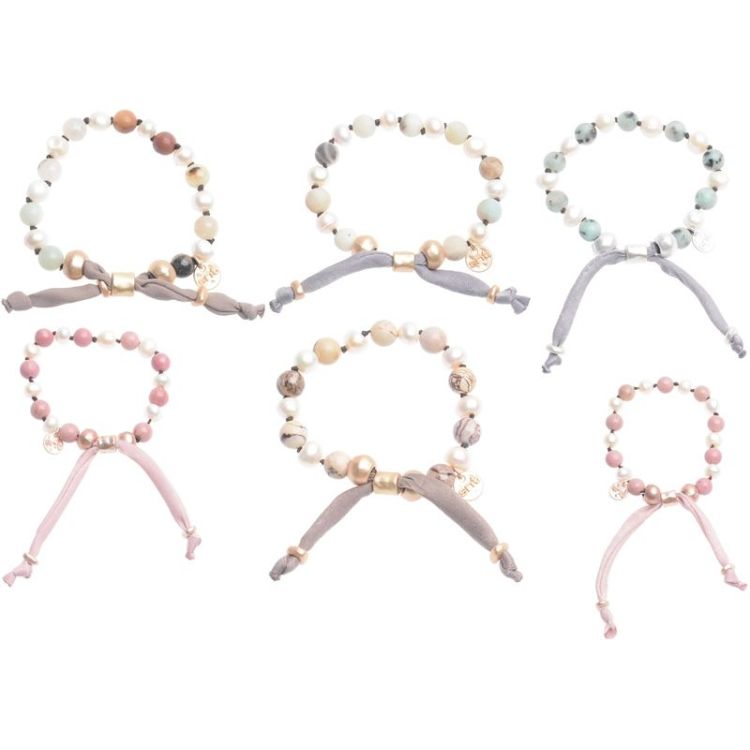 PULSERA MACRAME PIEDRAS PERLAS CULTIVADAS 2