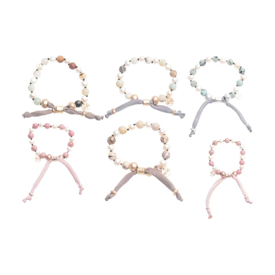 PULSERA MACRAME PIEDRAS PERLAS CULTIVADAS