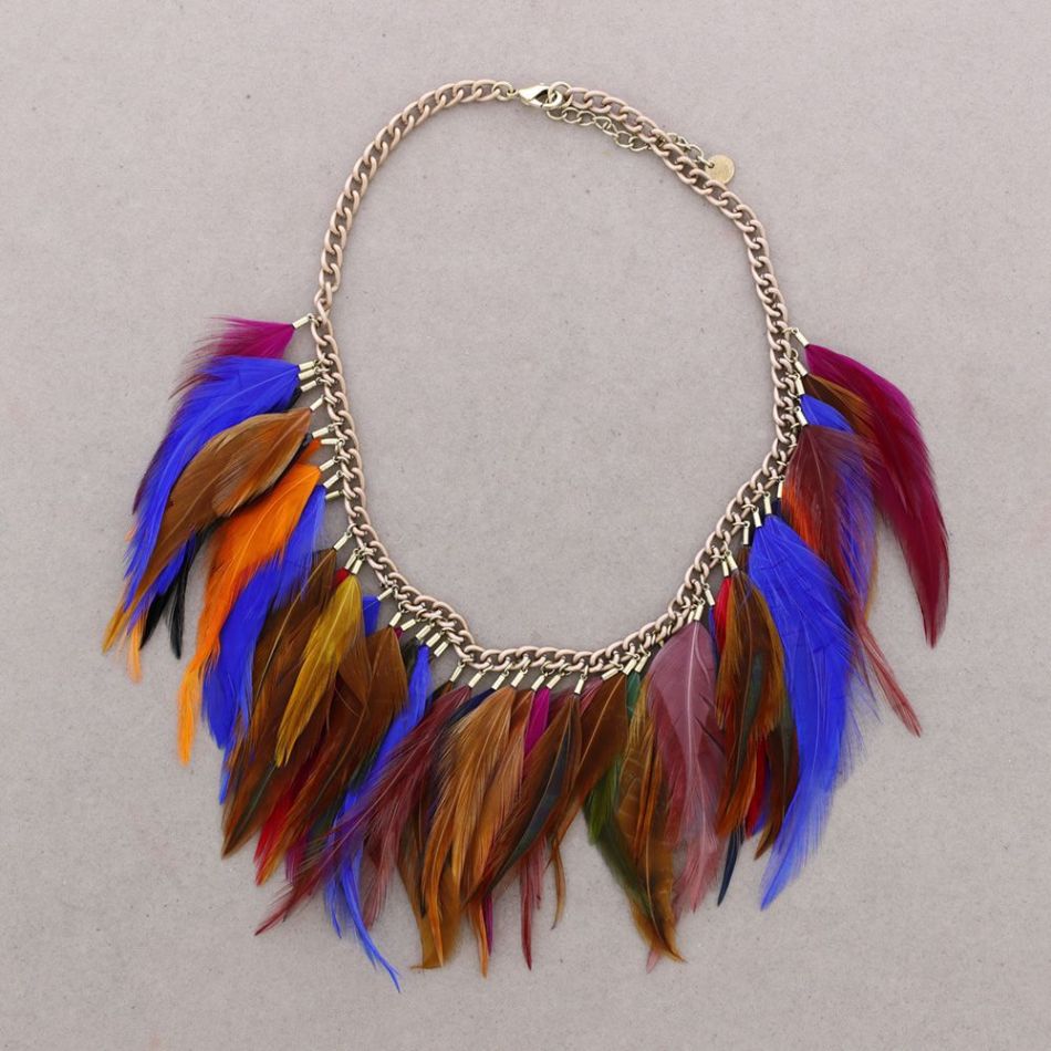 FEATHERS CHAIN SHORT NECKLACE