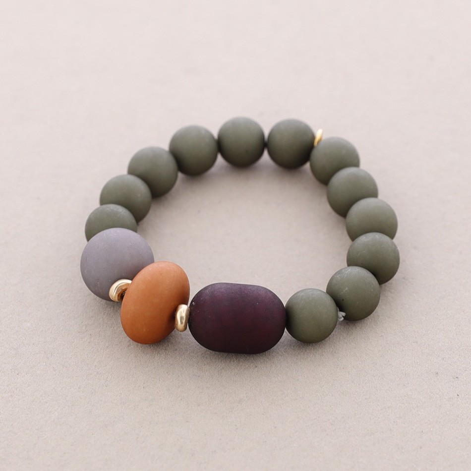 PULSERA CUENTAS RESINA