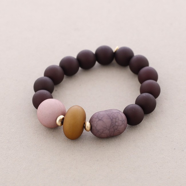 PULSERA CUENTAS RESINA