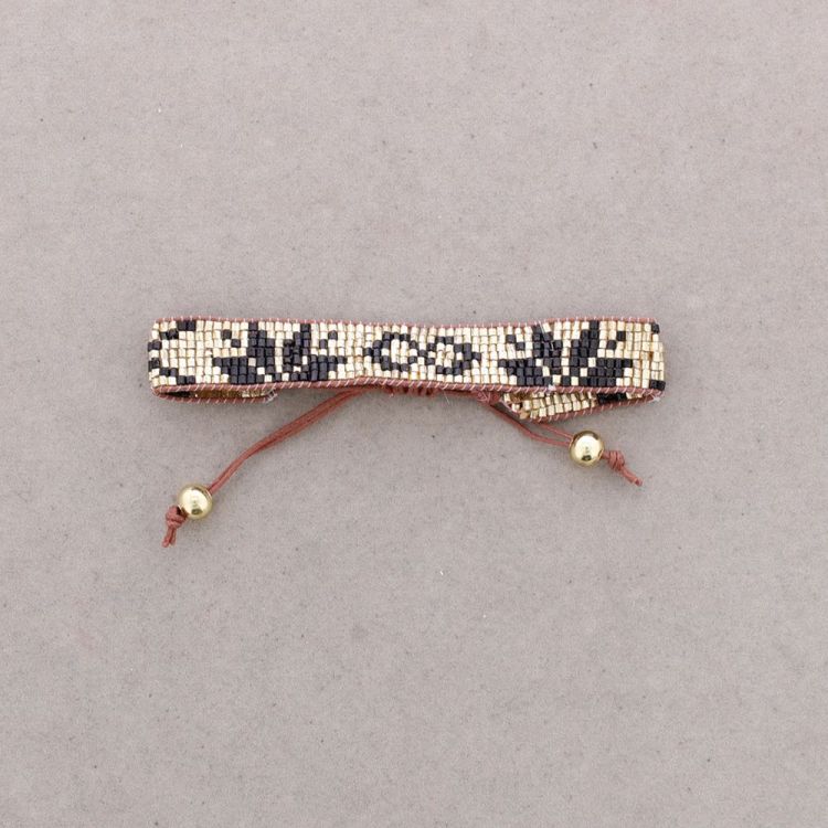 PULSERA ÉTNICA MACRAMÉ ABALORIOS
