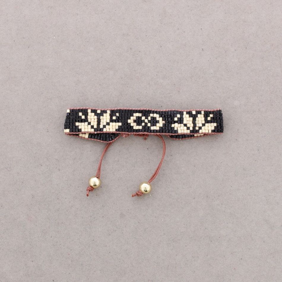 PULSERA ÉTNICA MACRAMÉ ABALORIOS