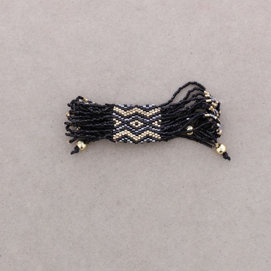 PULSERA ÉTNICA MACRAMÉ ABALORIOS