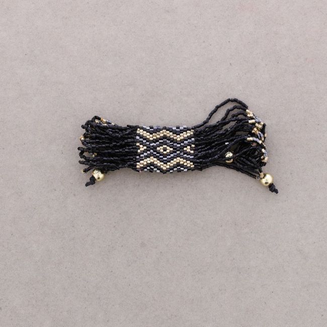 PULSERA ÉTNICA MACRAMÉ ABALORIOS